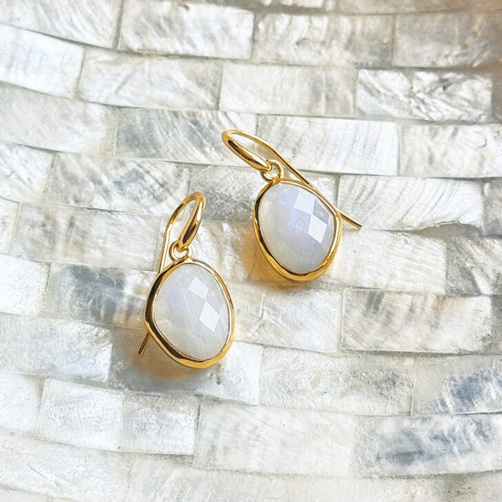 Ivory and Co Maldives Gold Gemstone Earrings